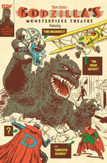 Godzilla's Monsterpiece Theatre comic cover featuring Godzilla and other characters.