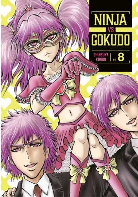 Ninja Vs. Gokudo 8 manga cover with anime characters.