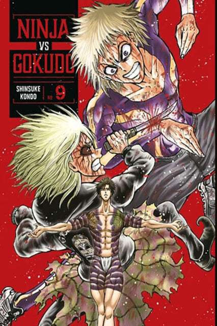 Ninja Vs. Gokudo 9 manga cover with violent characters.