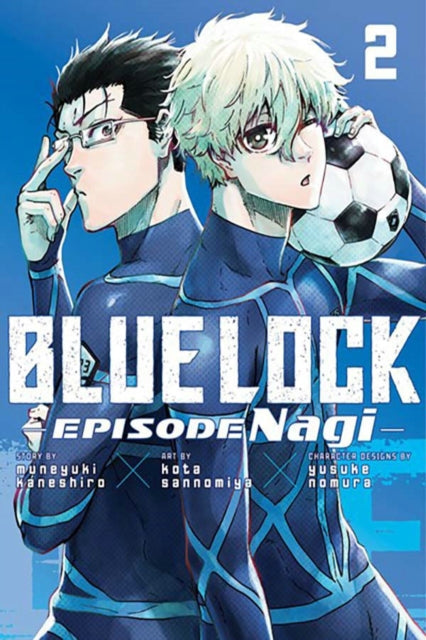 Blue Lock: Episode Nagi 2 manga cover featuring two male characters in blue soccer uniforms.
