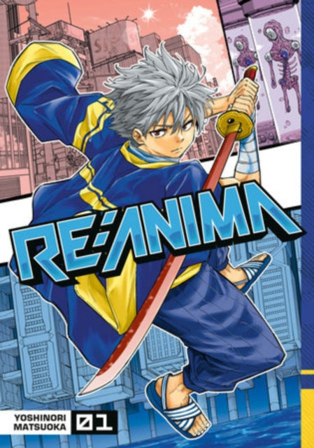 Re:Anima 1 manga cover featuring a young man with spiky gray hair holding a sword.