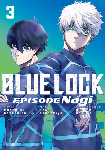 Blue Lock: Episode Nagi 3 manga cover featuring two anime characters.