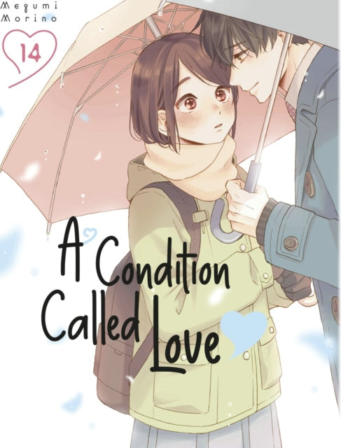 A Condition Called Love 14 manga cover art featuring two students under an umbrella.