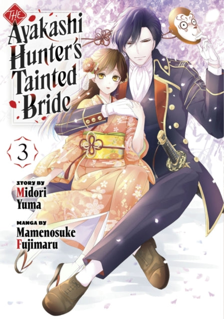 The Ayakashi Hunter's Tainted Bride 3 manga cover features a couple in traditional Japanese attire.