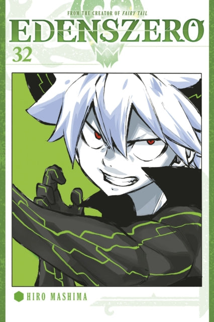 EDENS ZERO 32 manga cover featuring a character with white hair and red eyes.