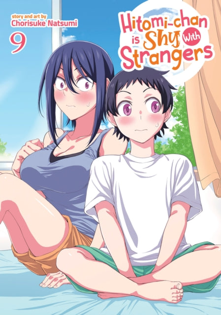 Hitomi-chan is Shy With Strangers Vol. 9 manga cover featuring two anime characters.