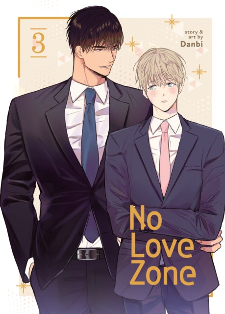 No Love Zone Vol. 3 cover art featuring two men in suits.