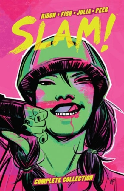 Slam Complete Collection comic book cover featuring a woman in a helmet holding a gun.