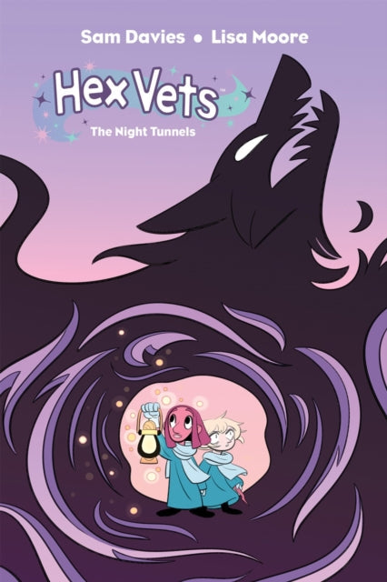 Hex Vets: The Night Tunnels comic book cover featuring a wolf and two characters.