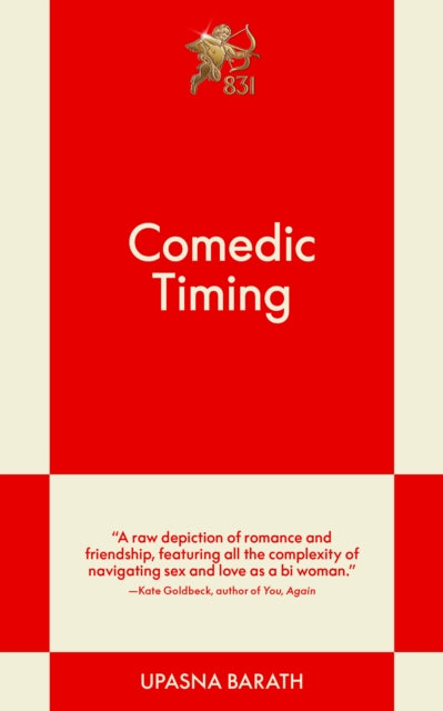 Comedic Timing book cover with a cupid illustration and title.