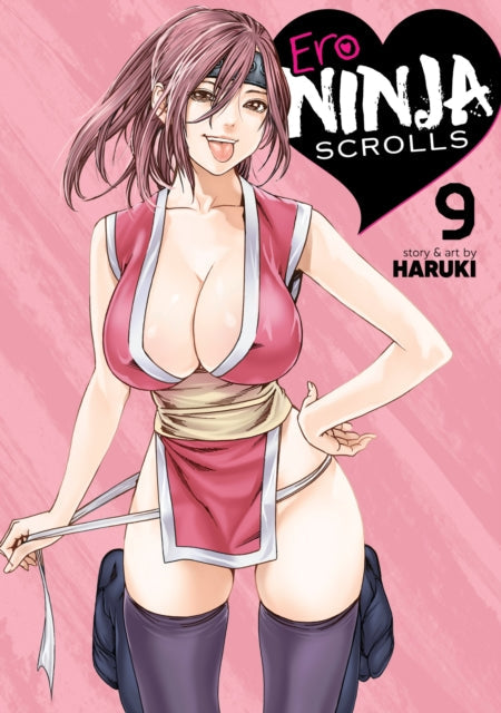 Ero Ninja Scrolls Vol. 9 manga cover featuring a woman in a pink outfit.
