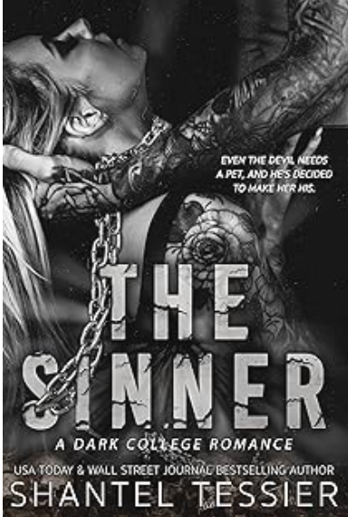 Book cover for "The Sinner" by Shantel Tessier.