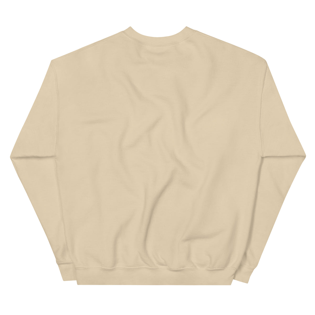 A tan crewneck sweatshirt with a relaxed fit.