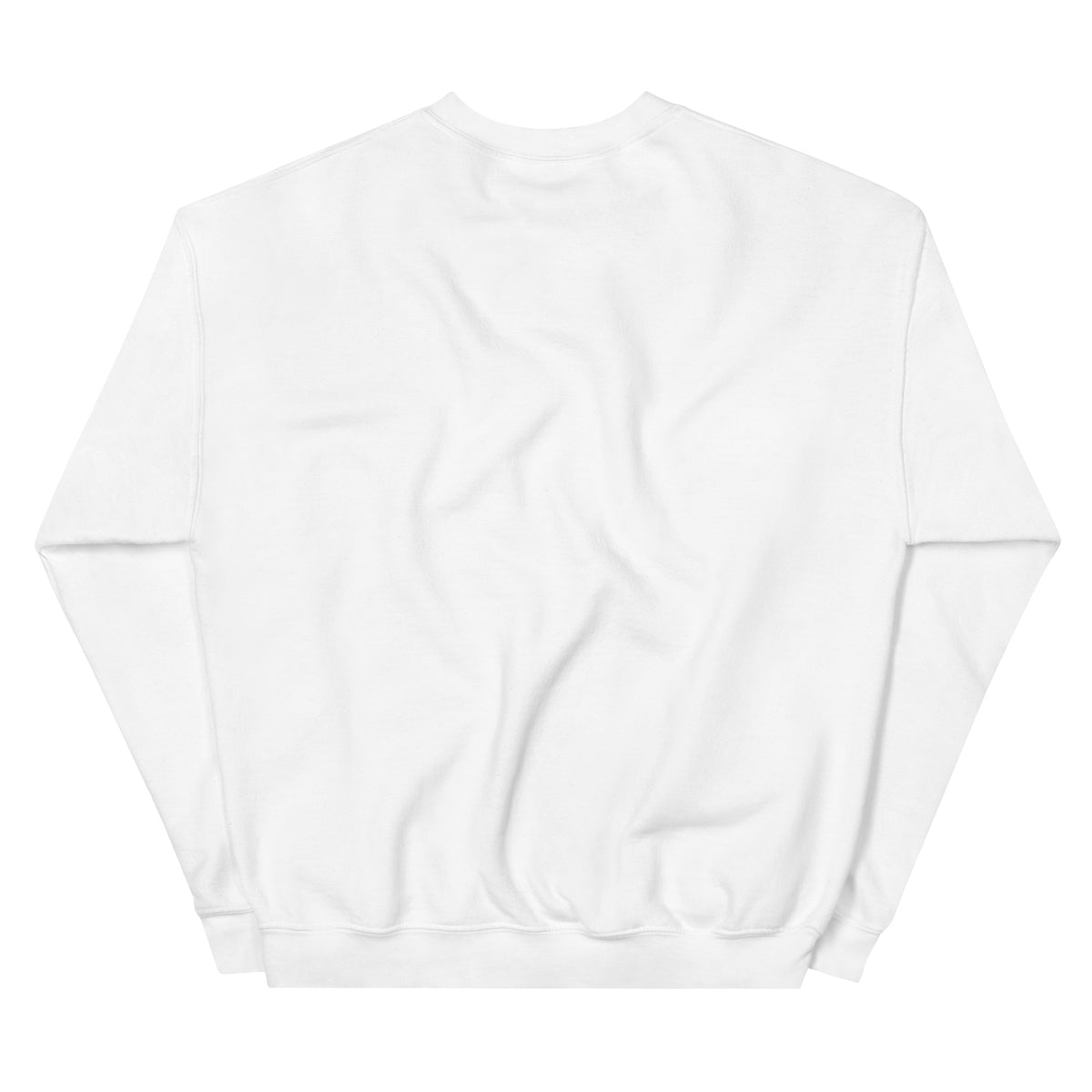 A white cozy girl sweatshirt with a crew neck.